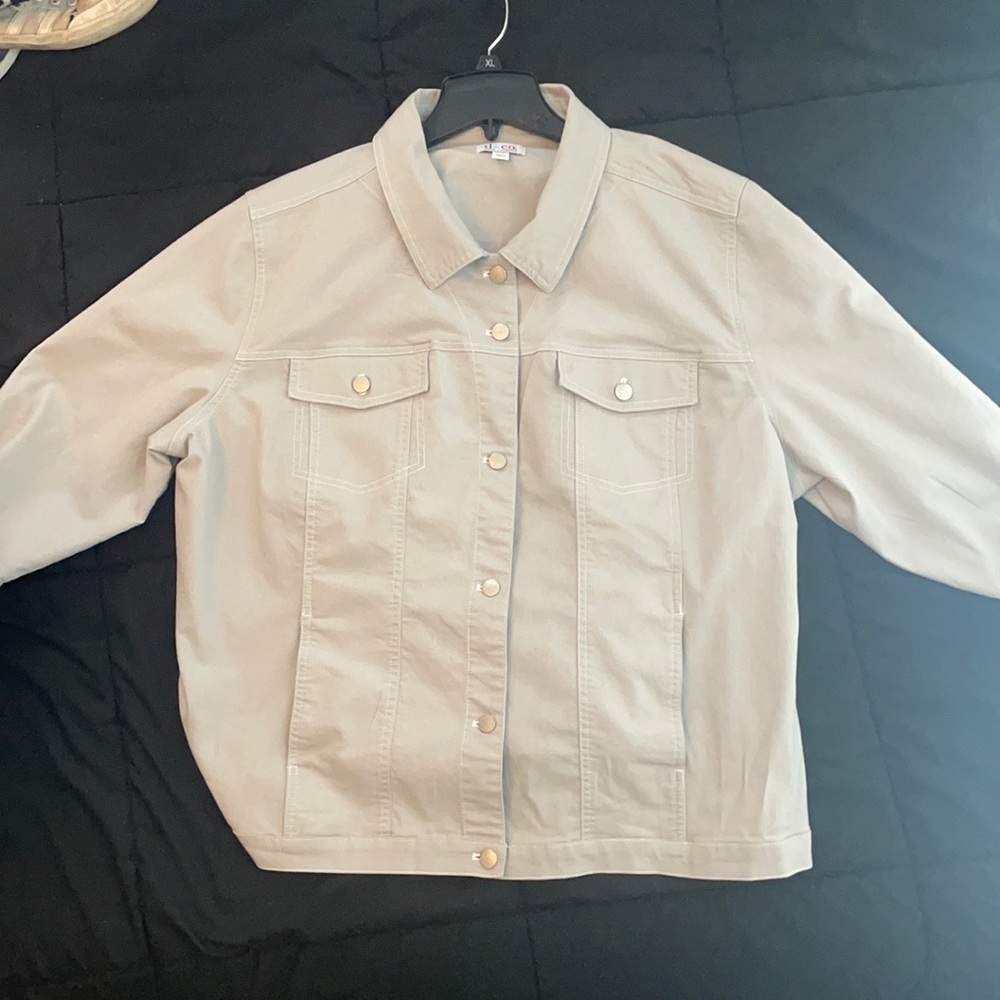 Thrifted denim and company jacket. Good condition